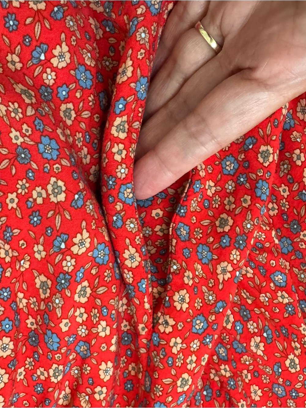 Natural Life Jamie Jumpsuit Romper Wide Leg Red Floral Boho Festival Size Small - Picture 4 of 16